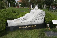沐鸣碑雕名人堂 | 阮玲玉纪念碑的石雕艺术